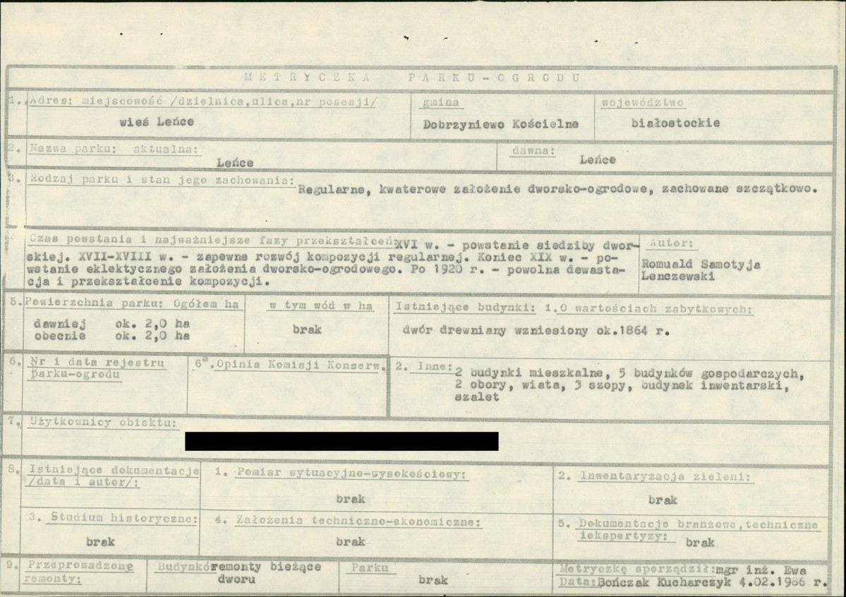 EP - Ewidencja parkowa, skan nr 8