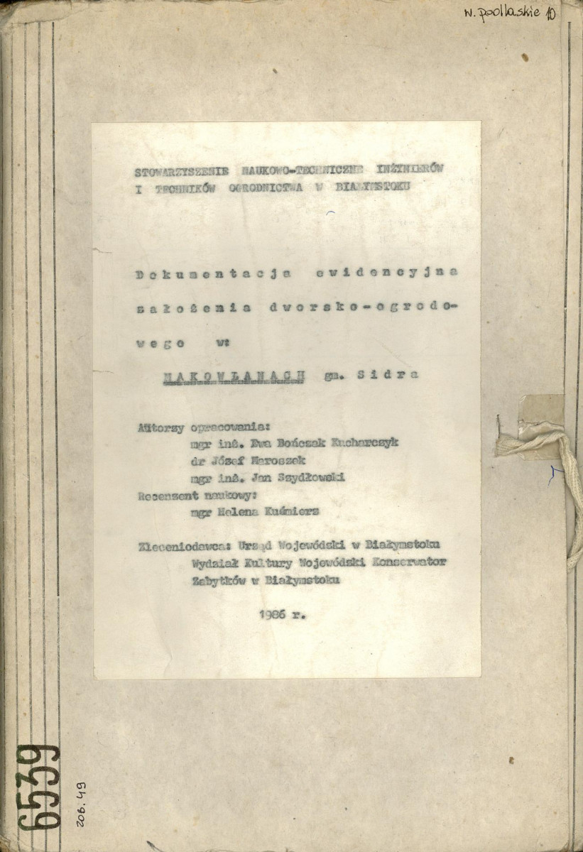EP - Ewidencja parkowa, skan nr 1