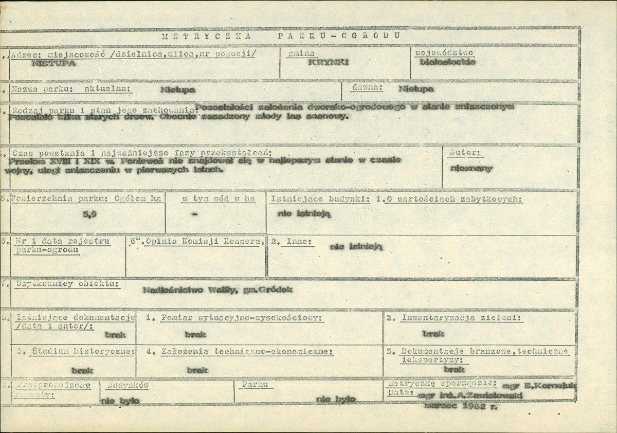 EP - Ewidencja parkowa, skan nr 6
