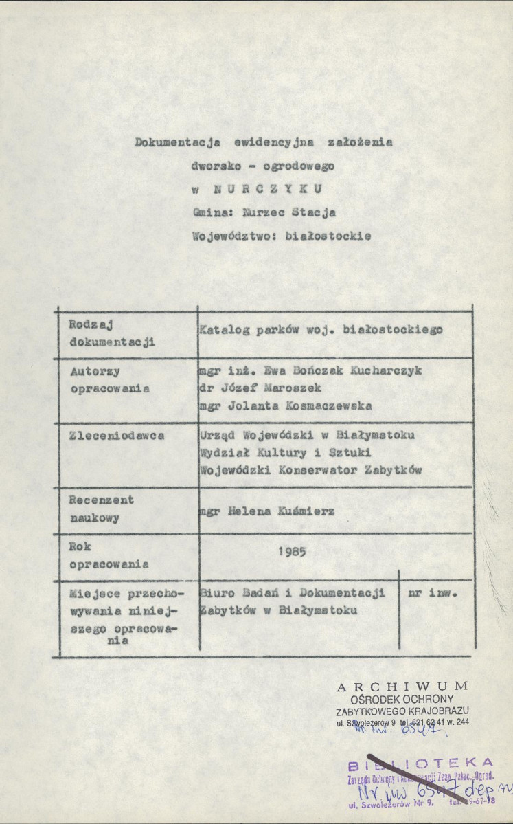 EP - Ewidencja parkowa, skan nr 4