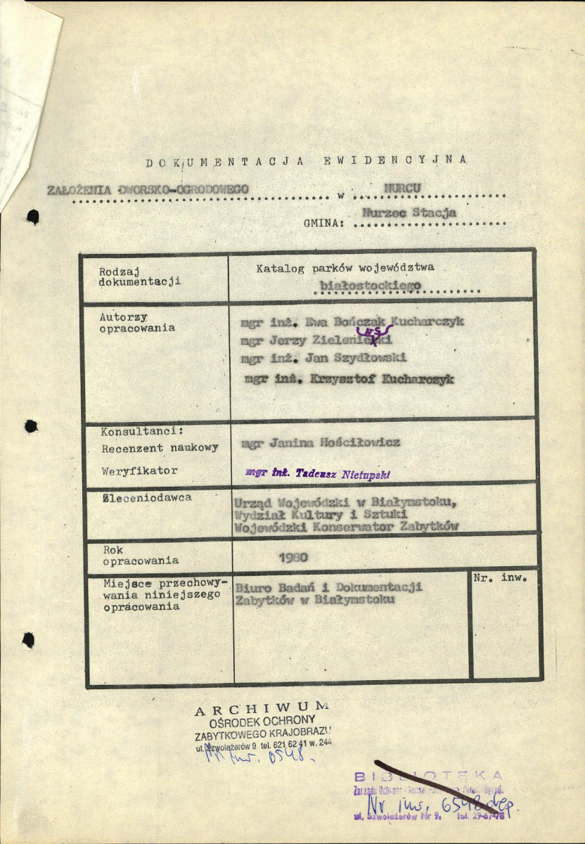 EP - Ewidencja parkowa, skan nr 4