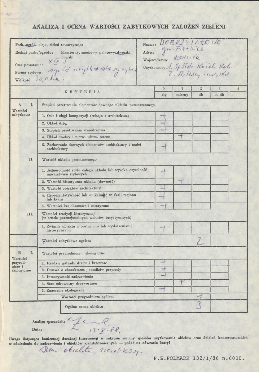 EP - Ewidencja parkowa, skan nr 3