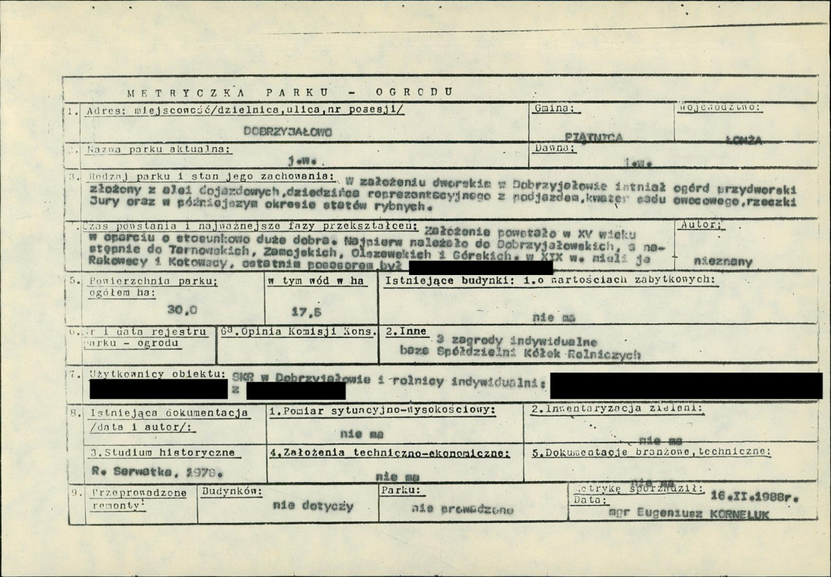 EP - Ewidencja parkowa, skan nr 6