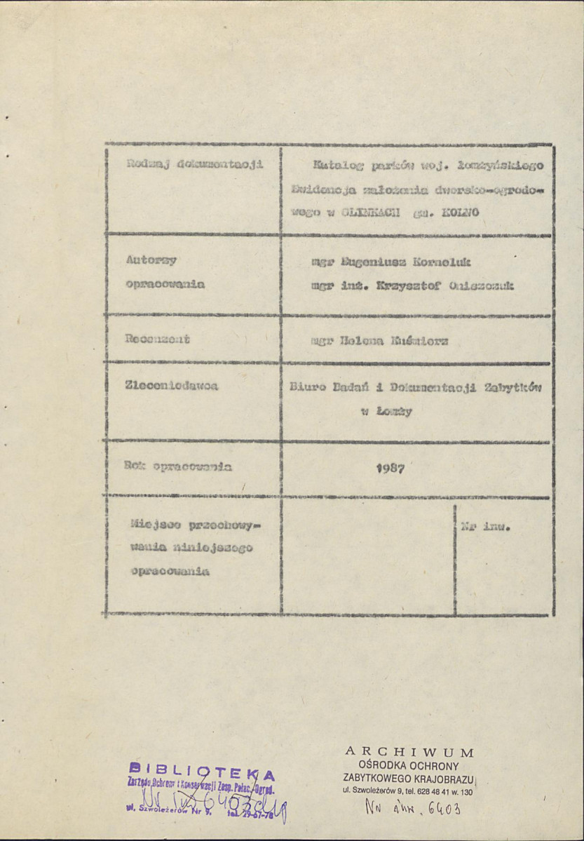 Ewidencja parkowa, skan nr 6