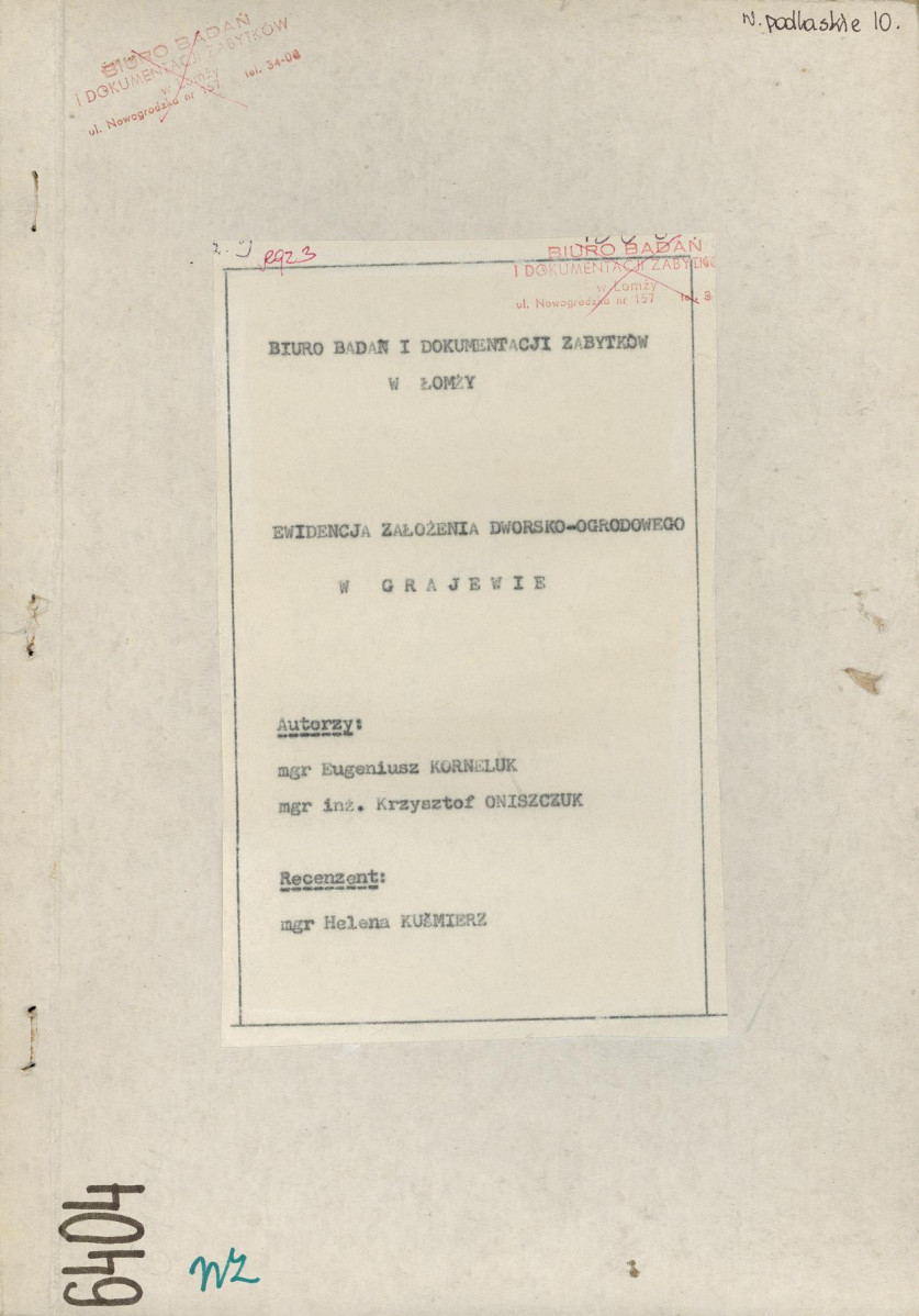 Ewidencja parkowa, skan nr 1