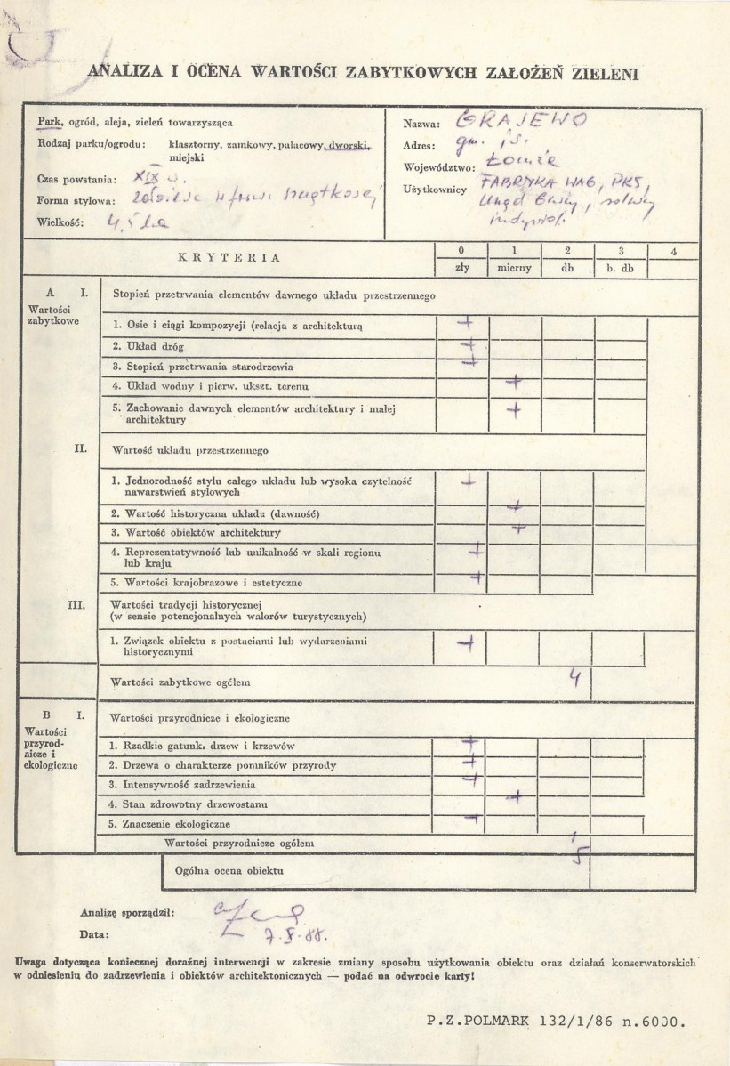 Ewidencja parkowa, skan nr 3