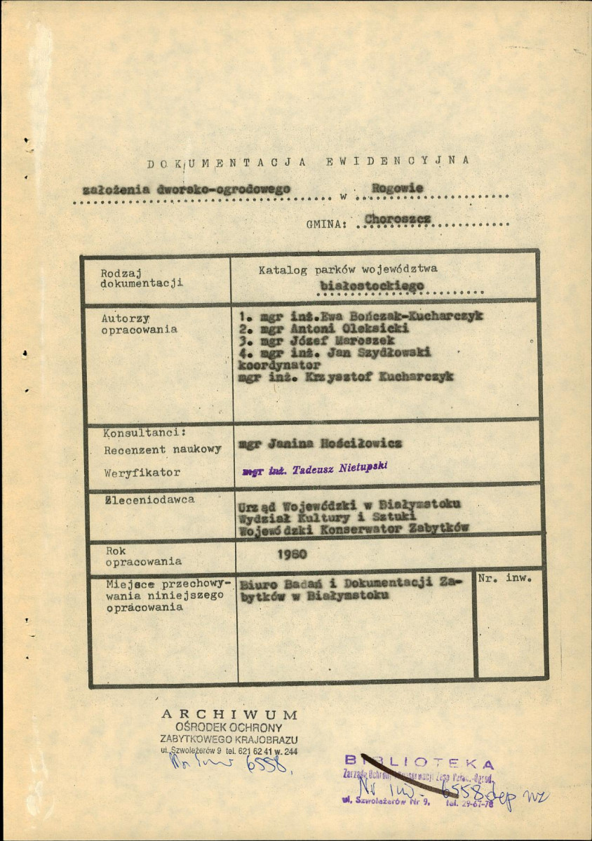EP - Ewidencja parkowa, skan nr 4