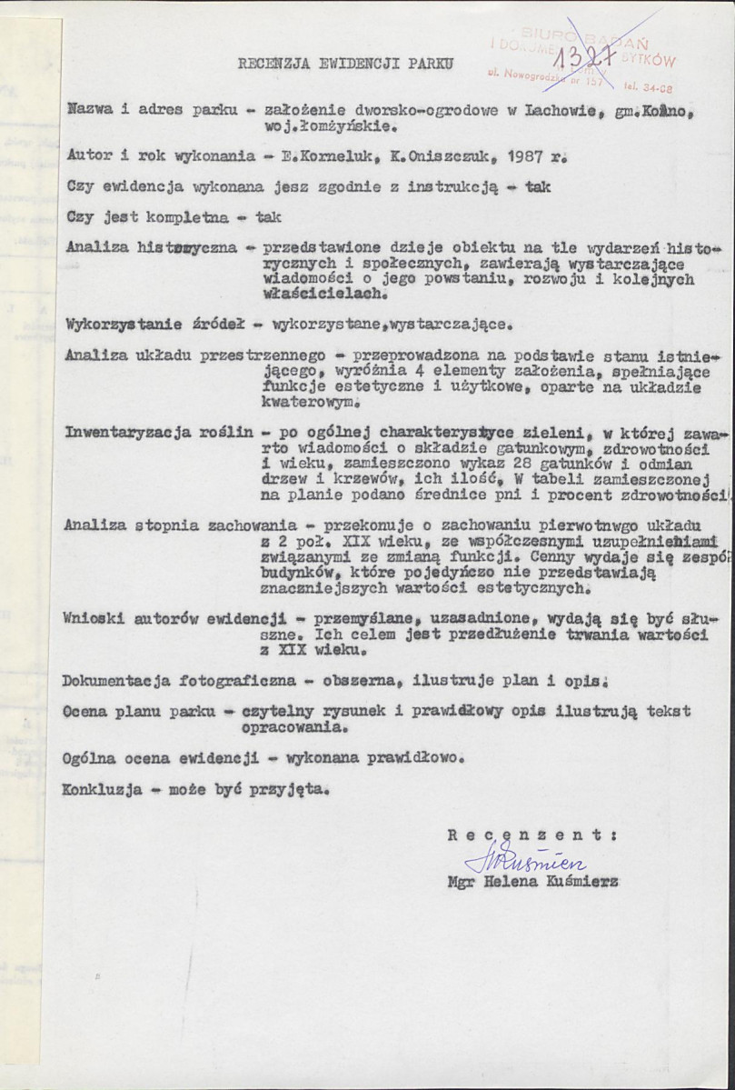 Ewidencja parkowa, skan nr 4