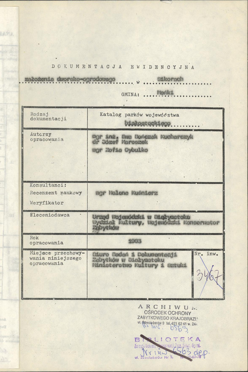 EP - Ewidencja parkowa, skan nr 4