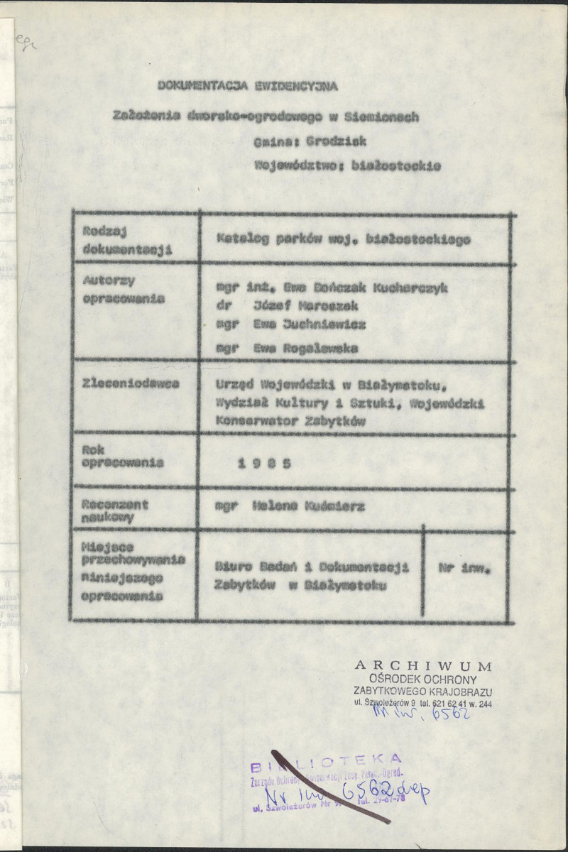 Ewidencja parkowa, skan nr 5