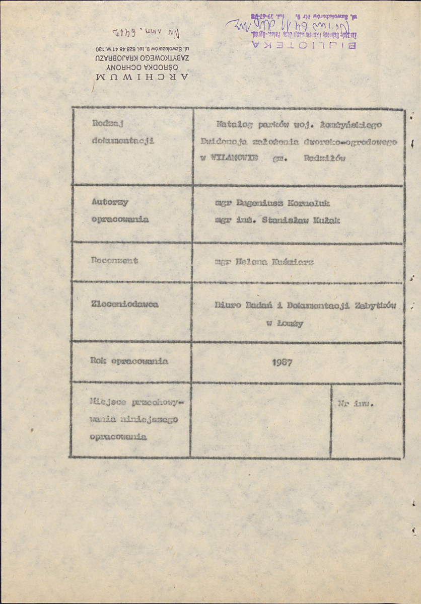 EP - Ewidencja parkowa, skan nr 6