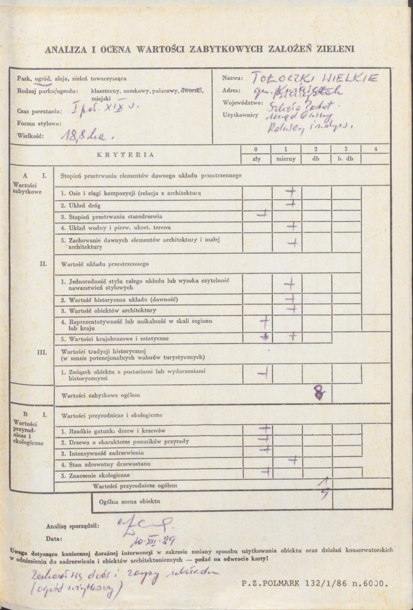 EP - Ewidencja parkowa, skan nr 3