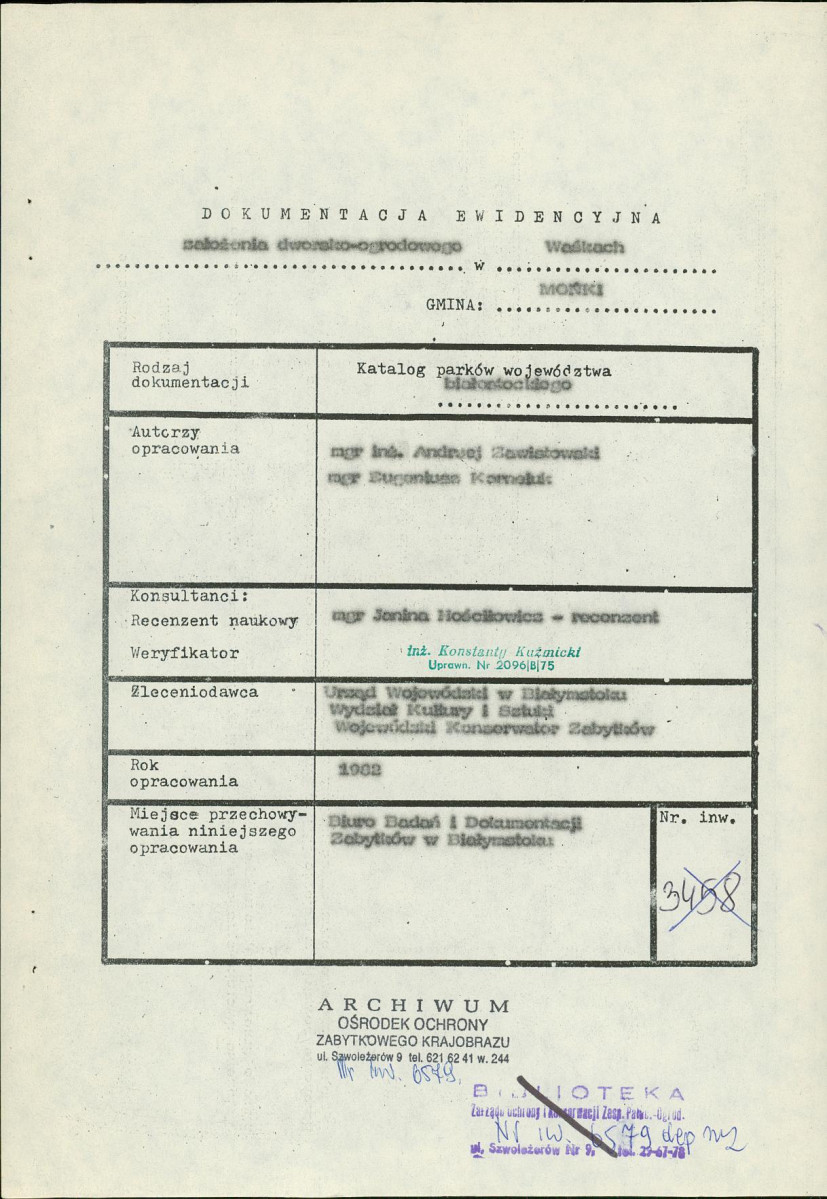 EP - Ewidencja parkowa, skan nr 5