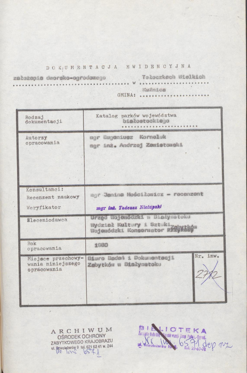 EP - Ewidencja parkowa, skan nr 5