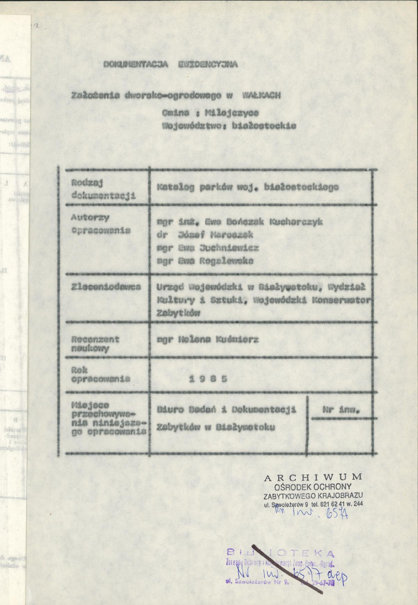 EP - Ewidencja parkowa, skan nr 6