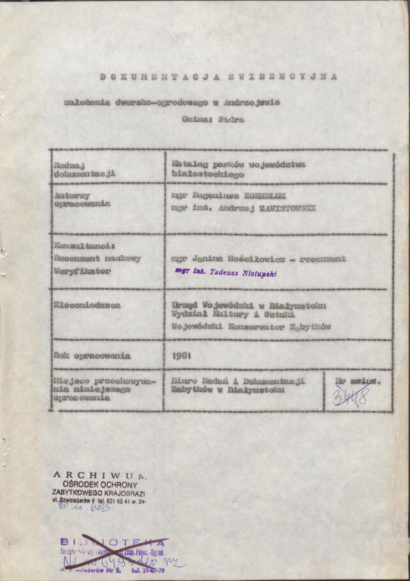 EP - Ewidencja parkowa, skan nr 5