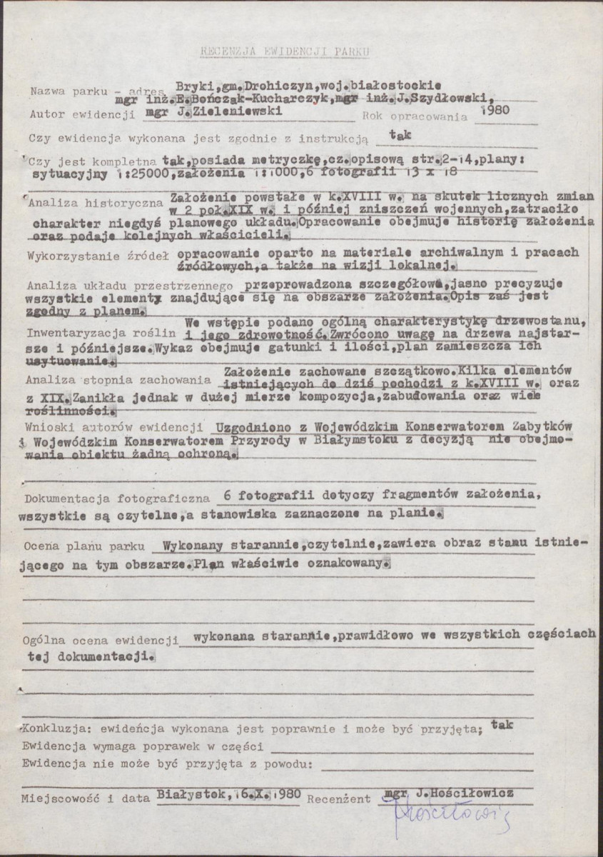 EP - Ewidencja parkowa, skan nr 6