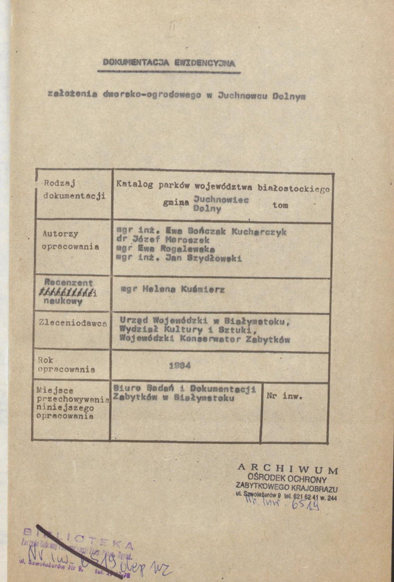 Ewidencja parkowa, skan nr 5