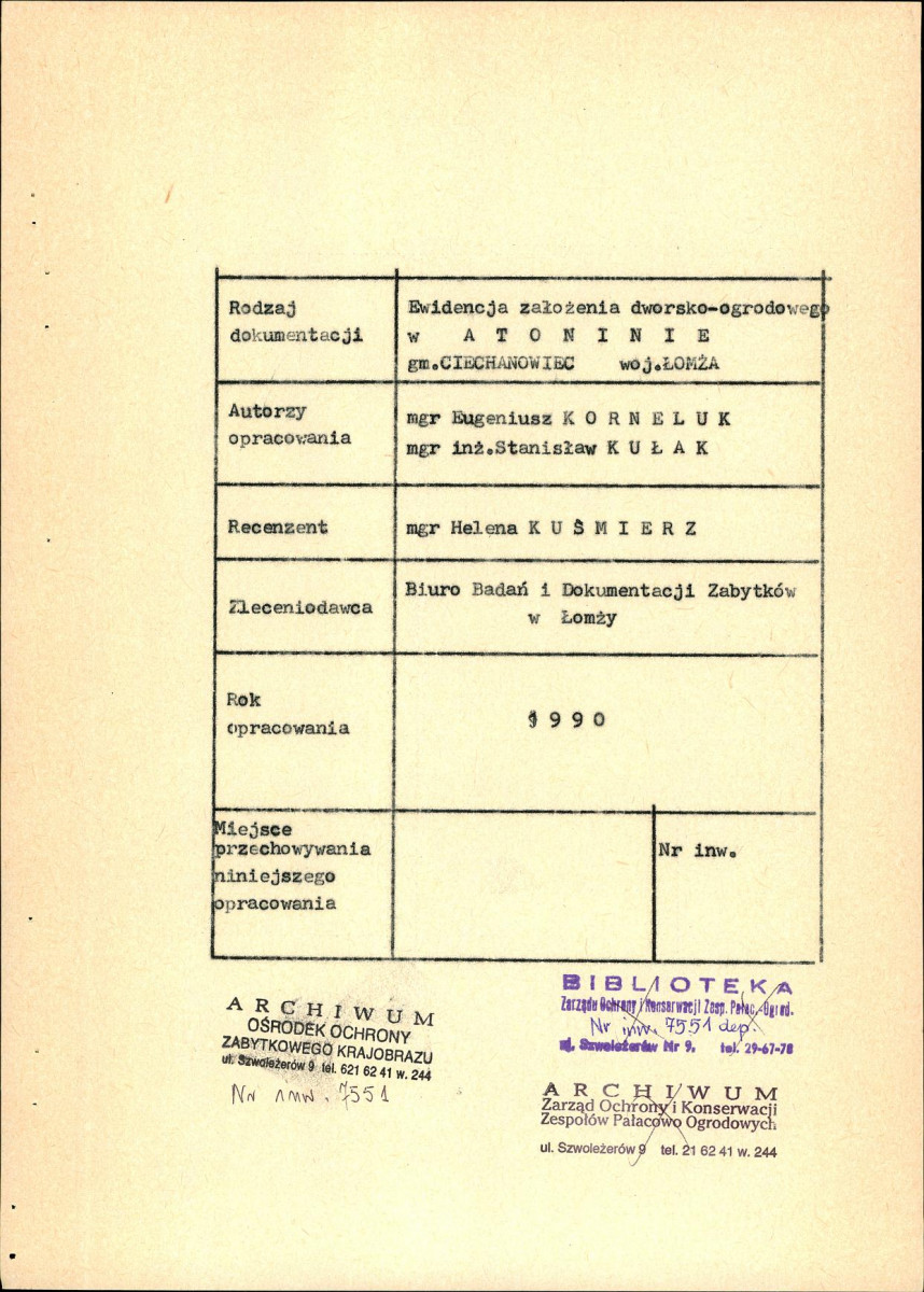 EP - Ewidencja parkowa, skan nr 6
