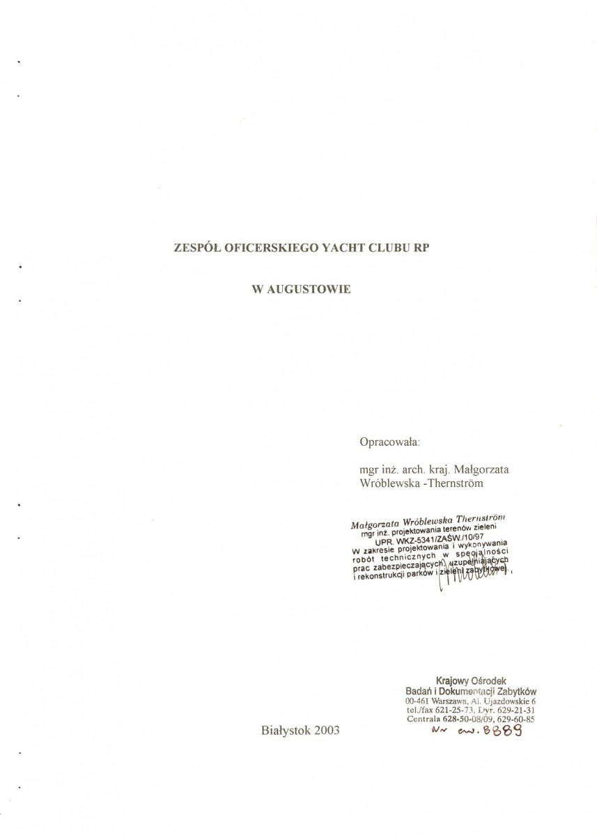 EP - Ewidencja parkowa, skan nr 3
