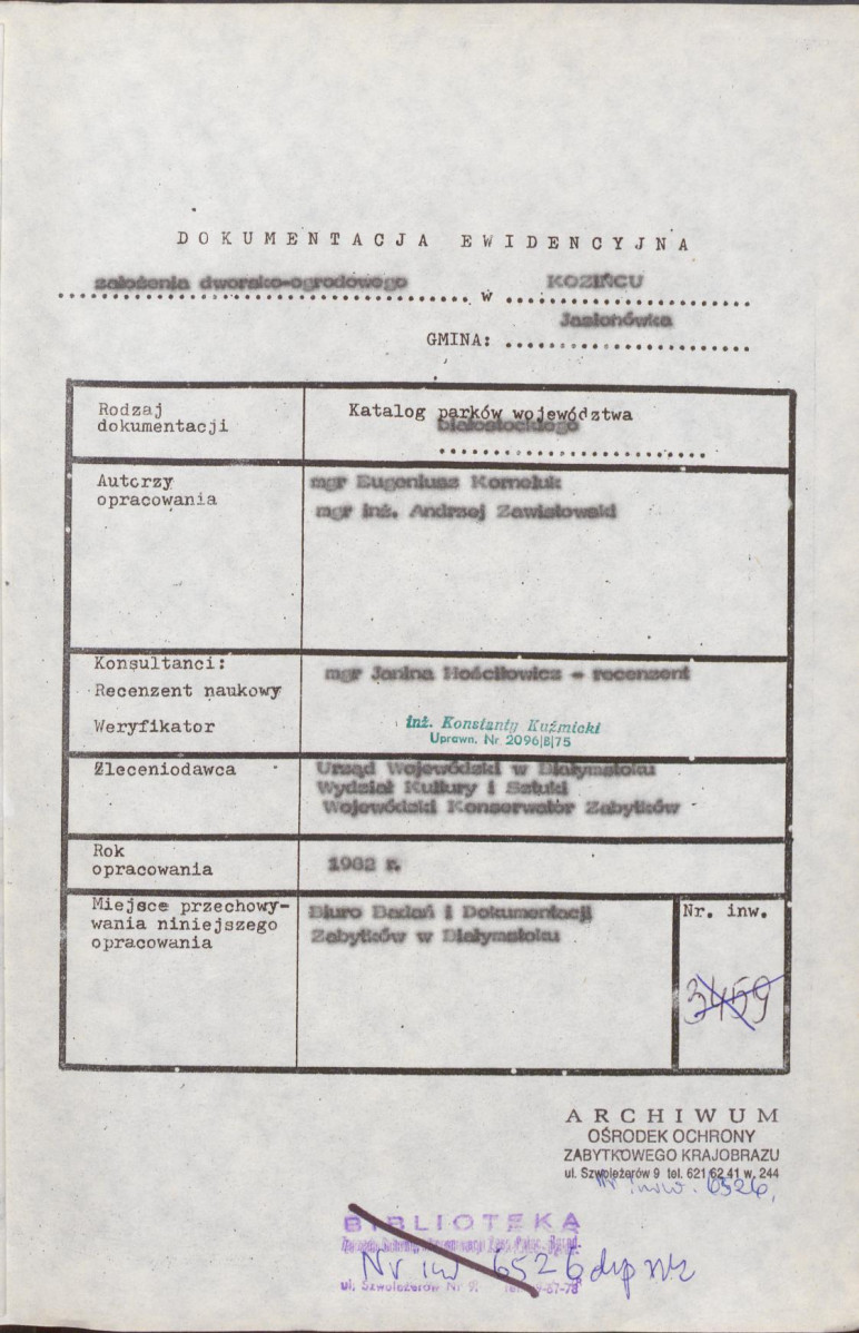 EP - Ewidencja parkowa, skan nr 5