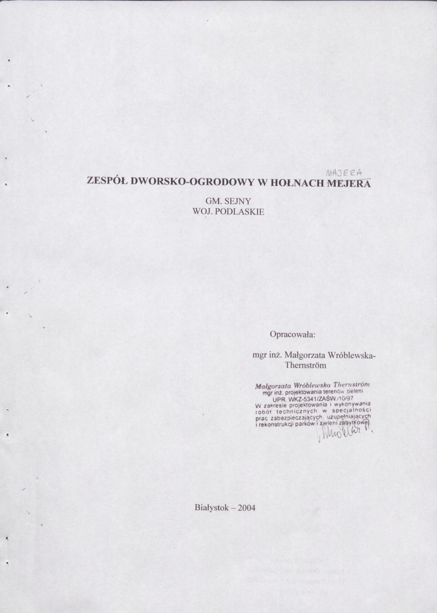 EP - Ewidencja parkowa, skan nr 2