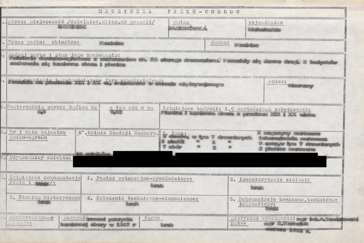 EP - Ewidencja parkowa, skan nr 6