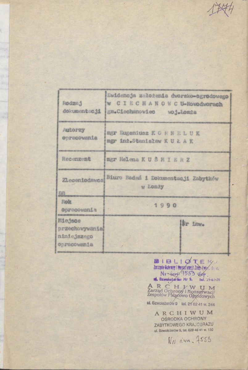 Ewidencja parkowa, skan nr 5