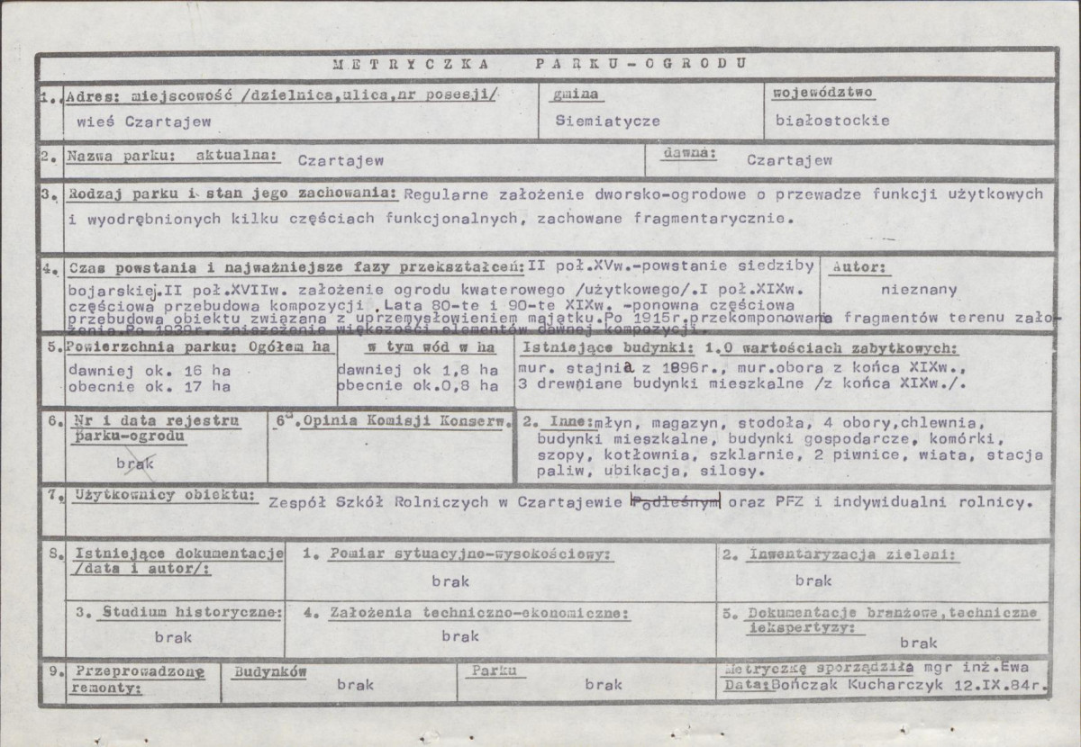EP - Ewidencja parkowa, skan nr 7