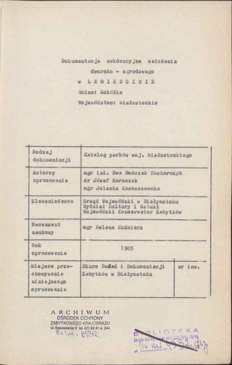 EP - Ewidencja parkowa, skan nr 6