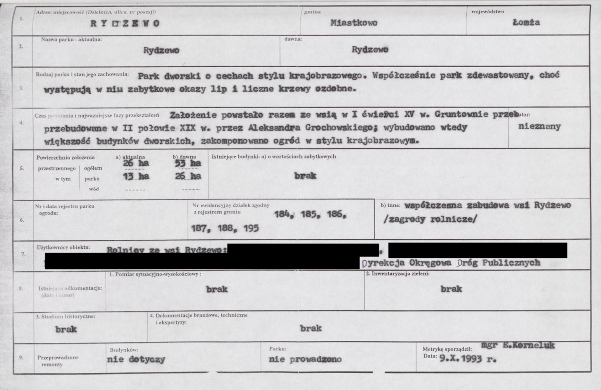 EP - Ewidencja parkowa, skan nr 5
