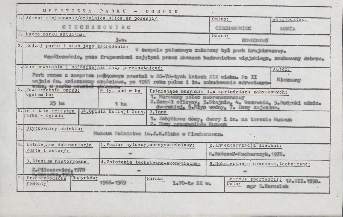 Ewidencja parkowa, skan nr 6