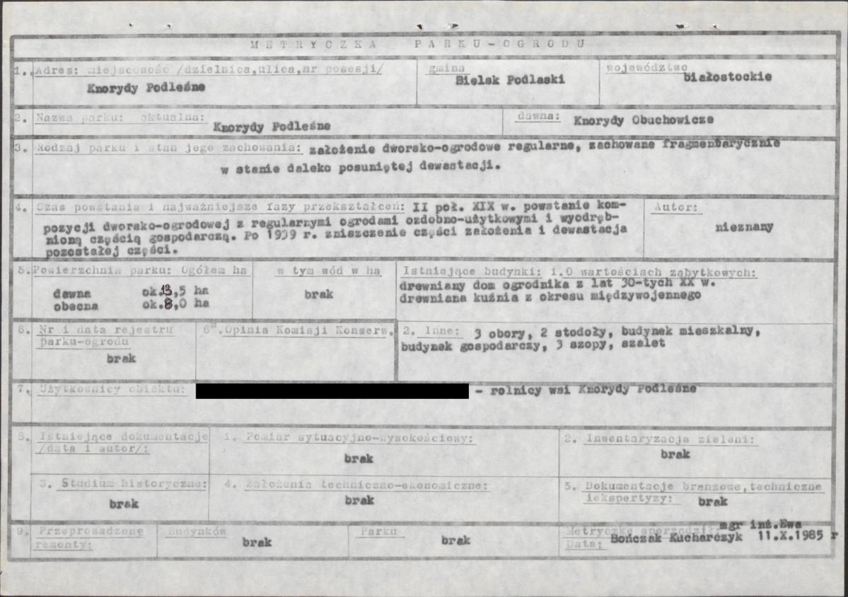 EP - Ewidencja parkowa, skan nr 7