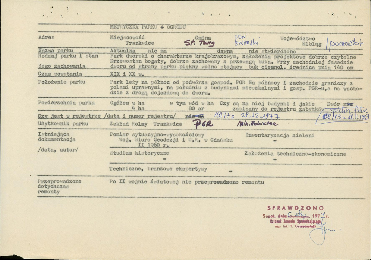 EP - Ewidencja parkowa, skan nr 4