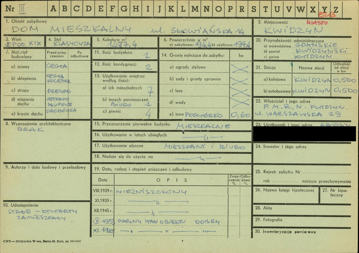 KZ - Karta zielona, skan nr 1