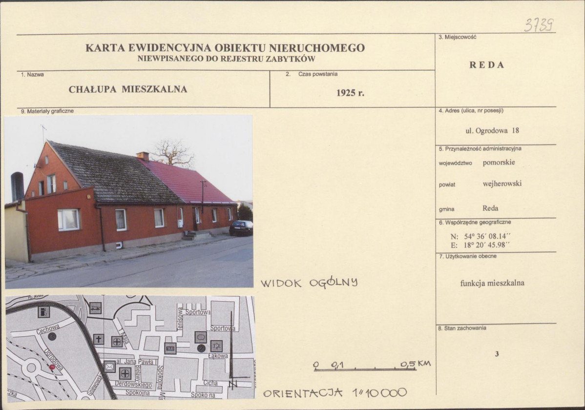 Karta obiektu niewpisanego do rejestru, skan nr 1