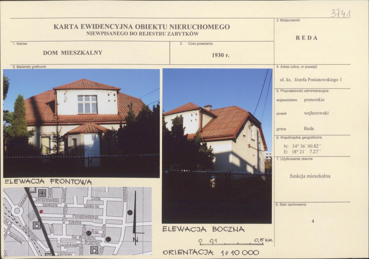 Karta obiektu niewpisanego do rejestru, skan nr 1
