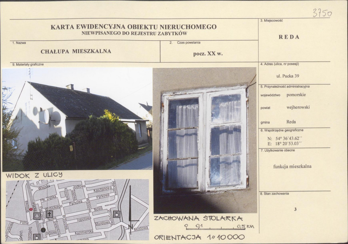 Karta obiektu niewpisanego do rejestru, skan nr 1