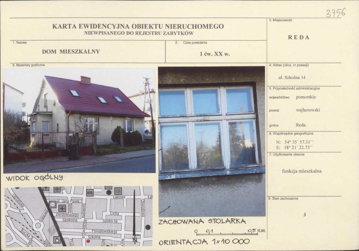 Karta obiektu niewpisanego do rejestru, skan nr 1
