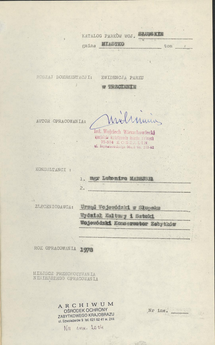 Ewidencja parkowa, skan nr 4
