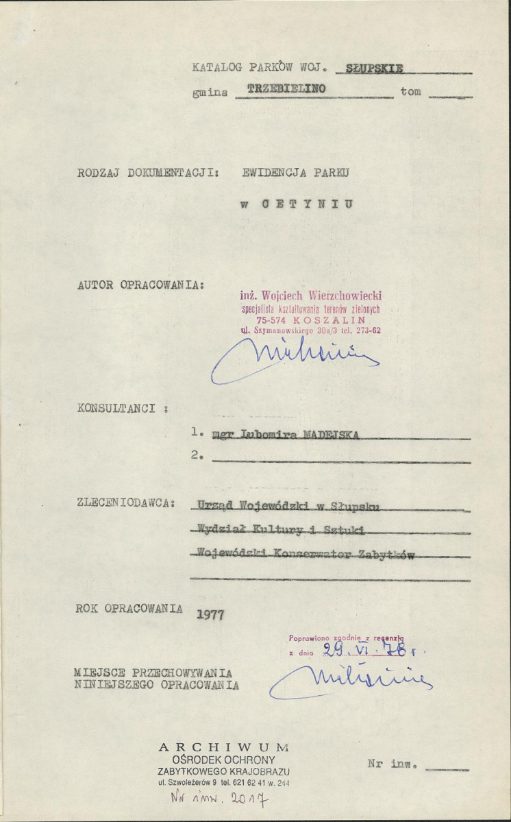Ewidencja parkowa, skan nr 5