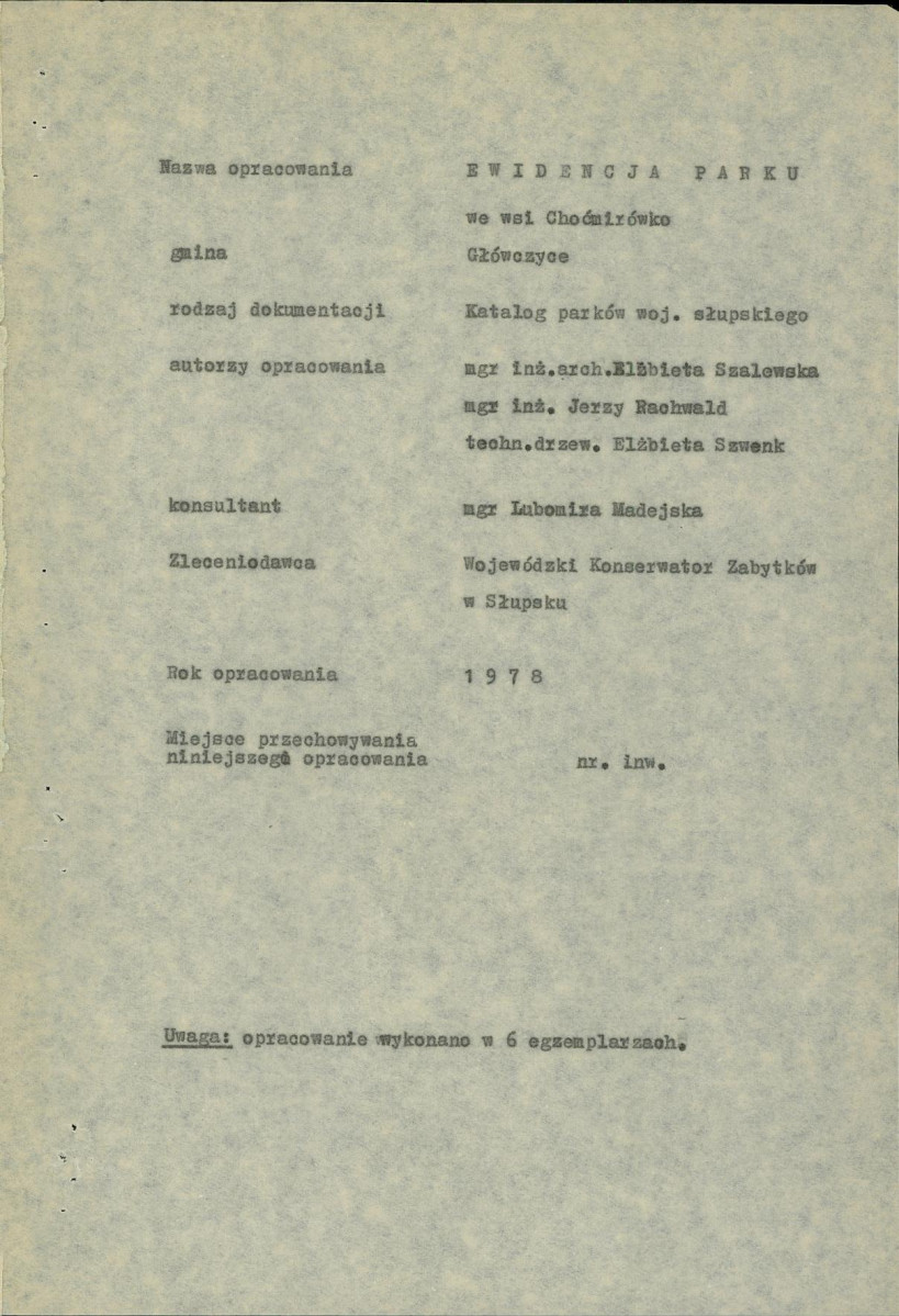 EP - Ewidencja parkowa, skan nr 6