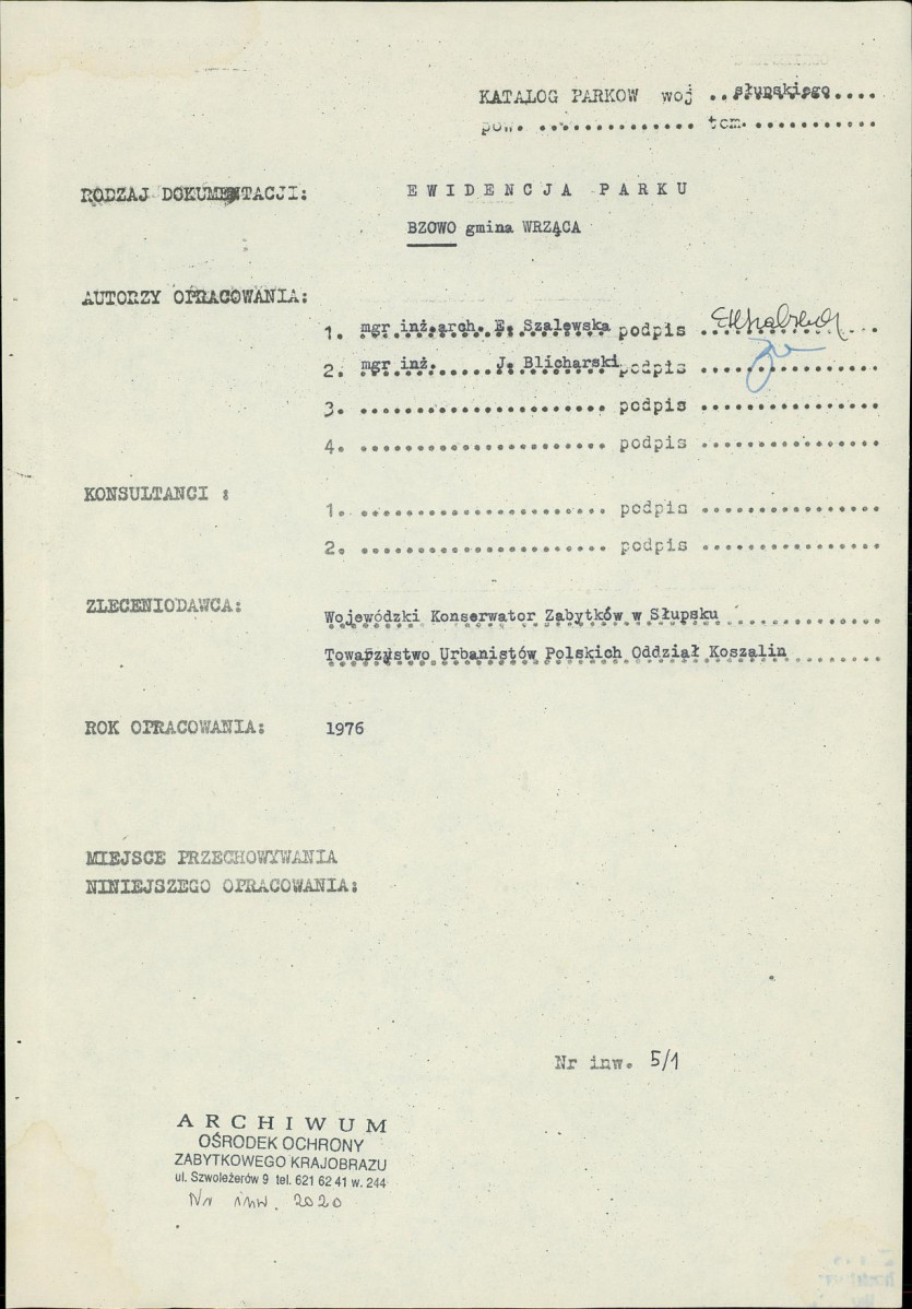 Ewidencja parkowa, skan nr 3