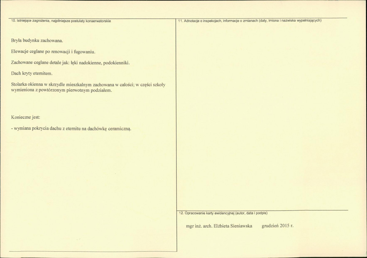 Karta obiektu niewpisanego do rejestru, skan nr 2