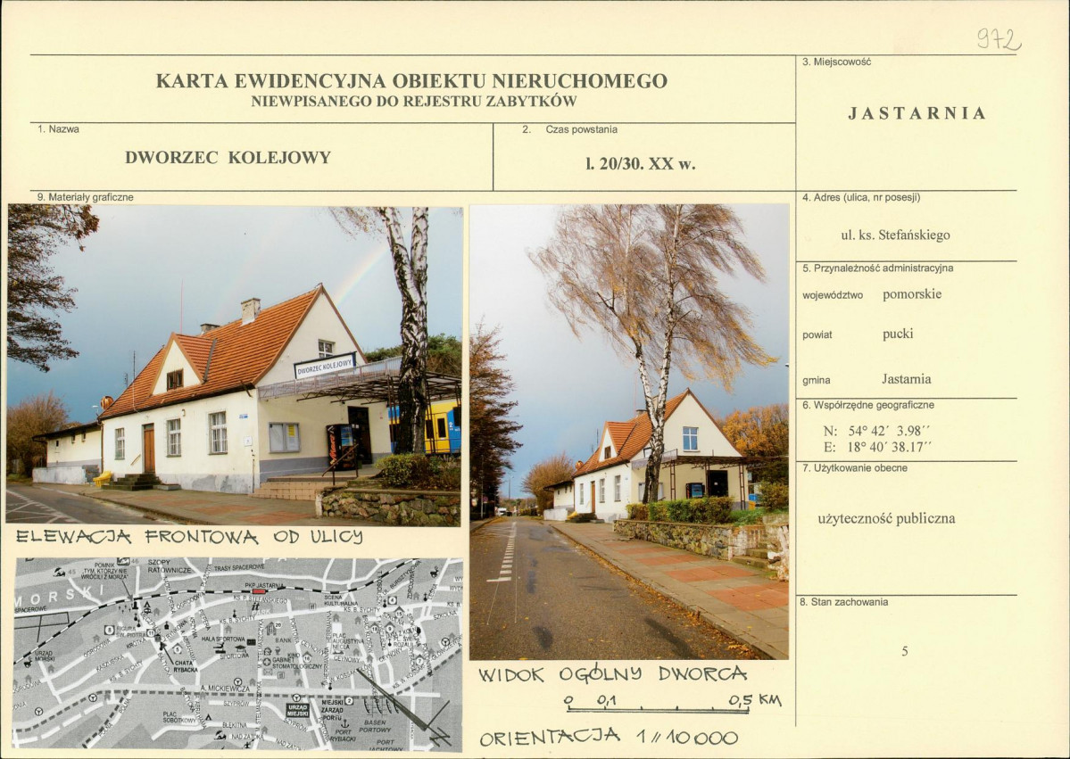 Karta obiektu niewpisanego do rejestru, skan nr 1