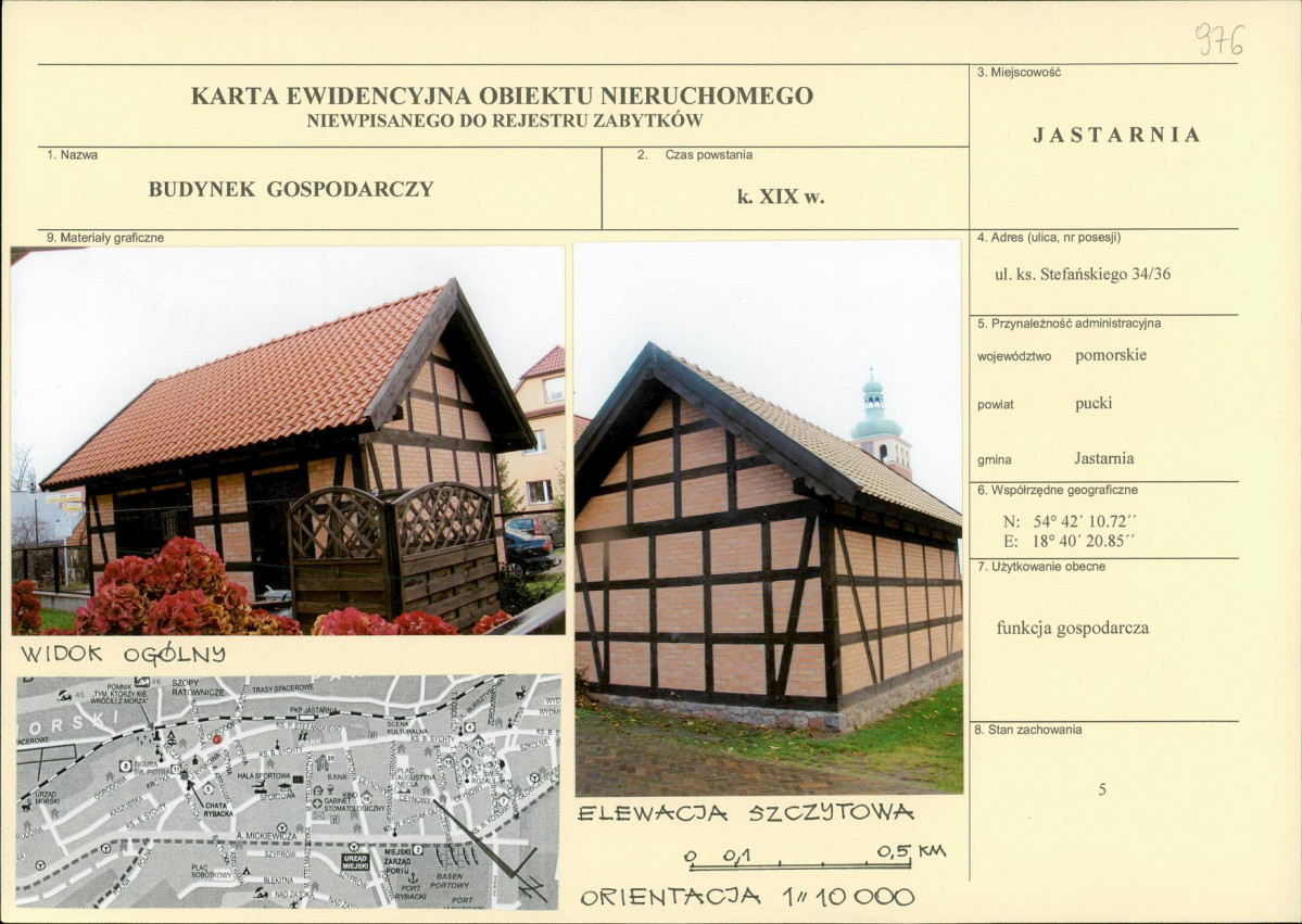 Karta obiektu niewpisanego do rejestru, skan nr 1