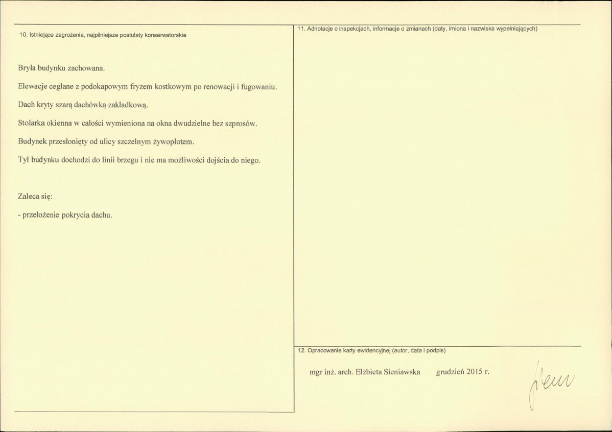 Karta obiektu niewpisanego do rejestru, skan nr 2