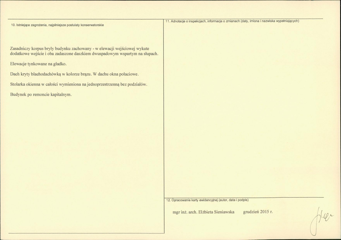 Karta obiektu niewpisanego do rejestru, skan nr 2