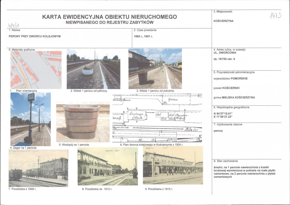 Karta obiektu niewpisanego do rejestru, skan nr 1