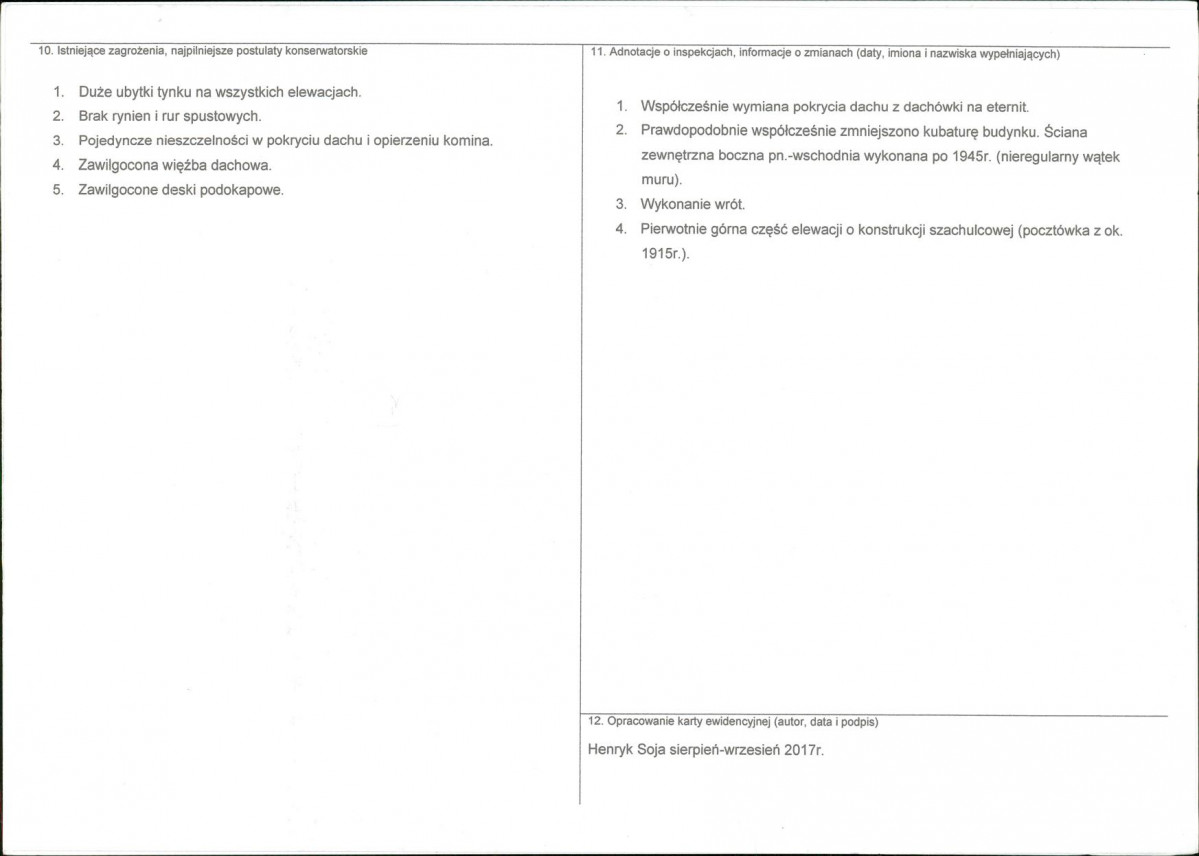 KEZN - Karta obiektu niewpisanego do rejestru, skan nr 2